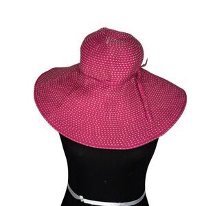 SanHat Diego Co Pink Wide Brim Sun Hat Floppy Beach Hat Packable Vacation Resort